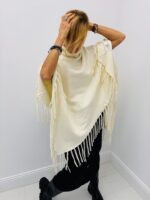 Poncho en Viscose à Franges – Marque VALENTYNE – Image 4