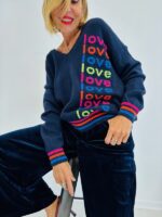 Pull Col V imprimé "LOVE"