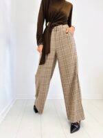 Pantalon à Carreaux Large