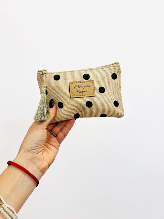 Porte-Monnaie imprimé pois "Mon petit Bazar" – Image 1