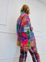 Veste Oversize à Carreaux brodée – Image 3