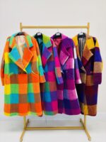 🇮🇹 Manteau Long à Carreaux colorés – Image 2