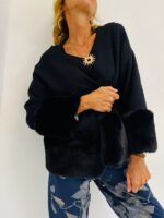 Veste Douce à Détails Fausse fourrure