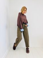 Pull Loose col Rond – Détail manche rayée – Image 9