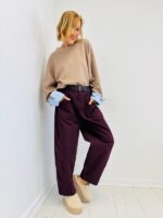 Pull Loose col Rond – Détail manche rayée – Image 6