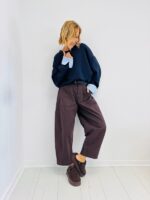 Pull Loose col Rond – Détail manche rayée – Image 3