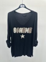 Pull "Bohème" à message texturé – Image 2