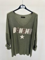 Pull "Bohème" à message texturé – Image 3