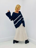 Pull Oversize à Rayures – Douceur laineuse et allure cocoon – Image 3