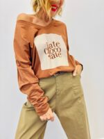 T-shirt manches longues imprimé “Late Chocolate”
