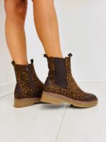 Bottes Chelsea imprimé Léopard