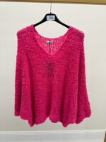 Pull oversize texturé à col V – Maille bouclette douce – Image 8