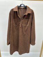 Robe chemise grande taille en velours côtelé – Élégance décontractée et confort absolu – Image 2