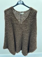 Pull oversize texturé à col V – Maille bouclette douce – Image 6