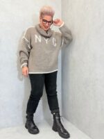 Pull oversize col roulé “NYC” – Esprit citadin et cocooning – Image 9