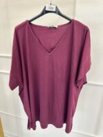 T-shirt col V fluide grande taille – Image 7