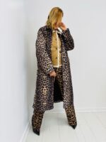 Trench Long Imprimé léopard – Allure féline et audacieuse