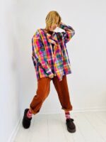 Tunique Oversize à Carreaux Multicolores – Image 2