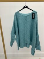 Pull grande taille– maille douce coupe asymétrique – Image 2