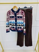 Gilet Imprimé Géométrique en viscose – Image 2
