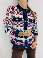 Gilet Imprimé Géométrique en viscose