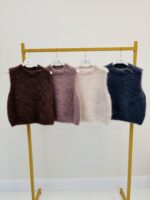 Top Sans Manches en maille kid mohair – Douceur italienne et allure moderne – Image 3