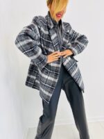 Veste Laine à Carreaux et Unie