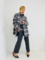 Veste Laine à Carreaux et Unie – Image 6