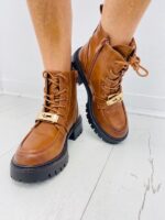 Boots Montantes avec Détail boucle dorée – Image 3