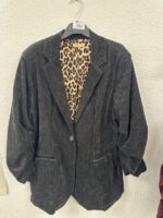Blazer velours grande taille avec doublure imprimée – Image 7