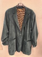 Blazer velours grande taille avec doublure imprimée – Image 5