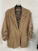 Blazer velours grande taille avec doublure imprimée – Image 3