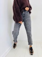 Jean Mom Fit gris délavé