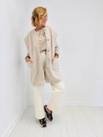 Veste Sans Manches en Laine bouillie