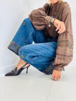 Jean Wide Leg brodé – Image 4