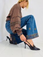 Jean Wide Leg brodé – Image 2
