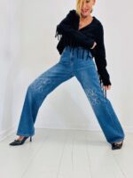 Jean Wide Leg brodé – Image 4