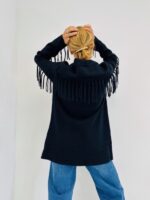 Veste Blazer Maille avec Franges – Image 10