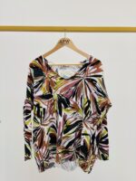 Pull Imprimé Feuillage Coloré – Fluidité et éclat naturel – Image 2