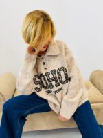 Pull “SOHO New York” – Détail imprimé léopard – Image 4