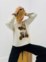 Pull Viscose Ours à bonnet – Marque VALENTYNE