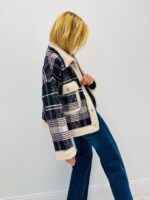 Veste à Carreaux doublée sherpa – Style cocoon chic – Image 5