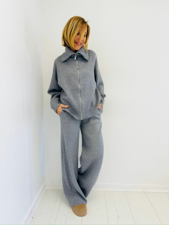 Ensemble Décontracté en Maille zippé – Image 2