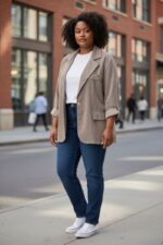 Veste blazer ample  – Collection Grande Taille – Image 4
