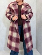 Manteau long à carreaux – Collection Grande Taille – Image 5