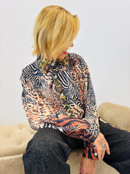Chemise Imprimée jungle & fleurs – Esprit sauvage et chic LM LULU