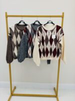 Pull “Burlington” – Motif losanges vintage 🇮🇹 – Image 2
