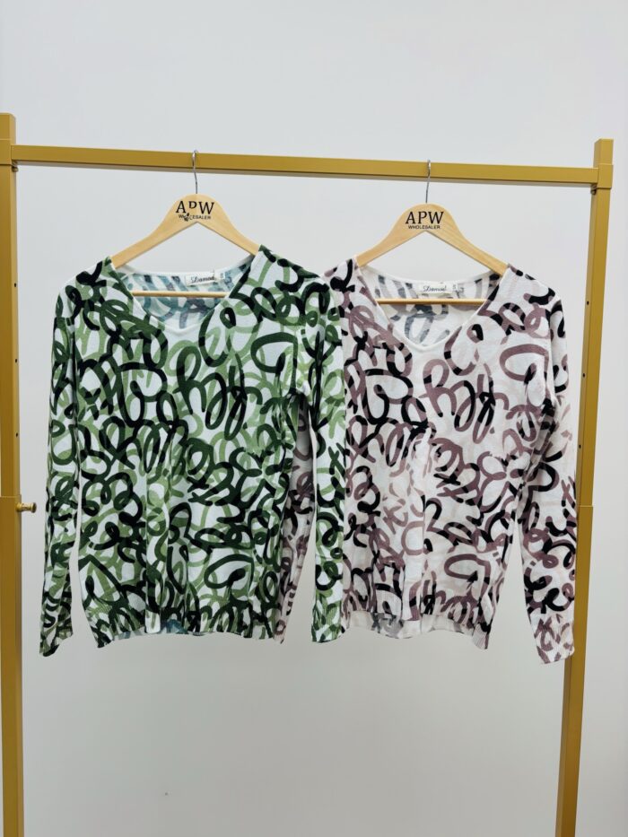 Pull Imprimé Graphique – Modernité & confort fluide – Image 4