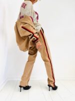 Pantalon Droit à Bandes contrastées