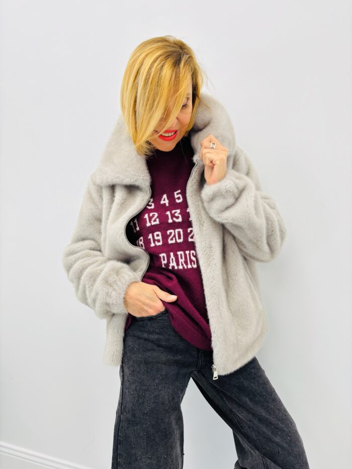 Veste en Fausse Fourrure zippée – Image 1